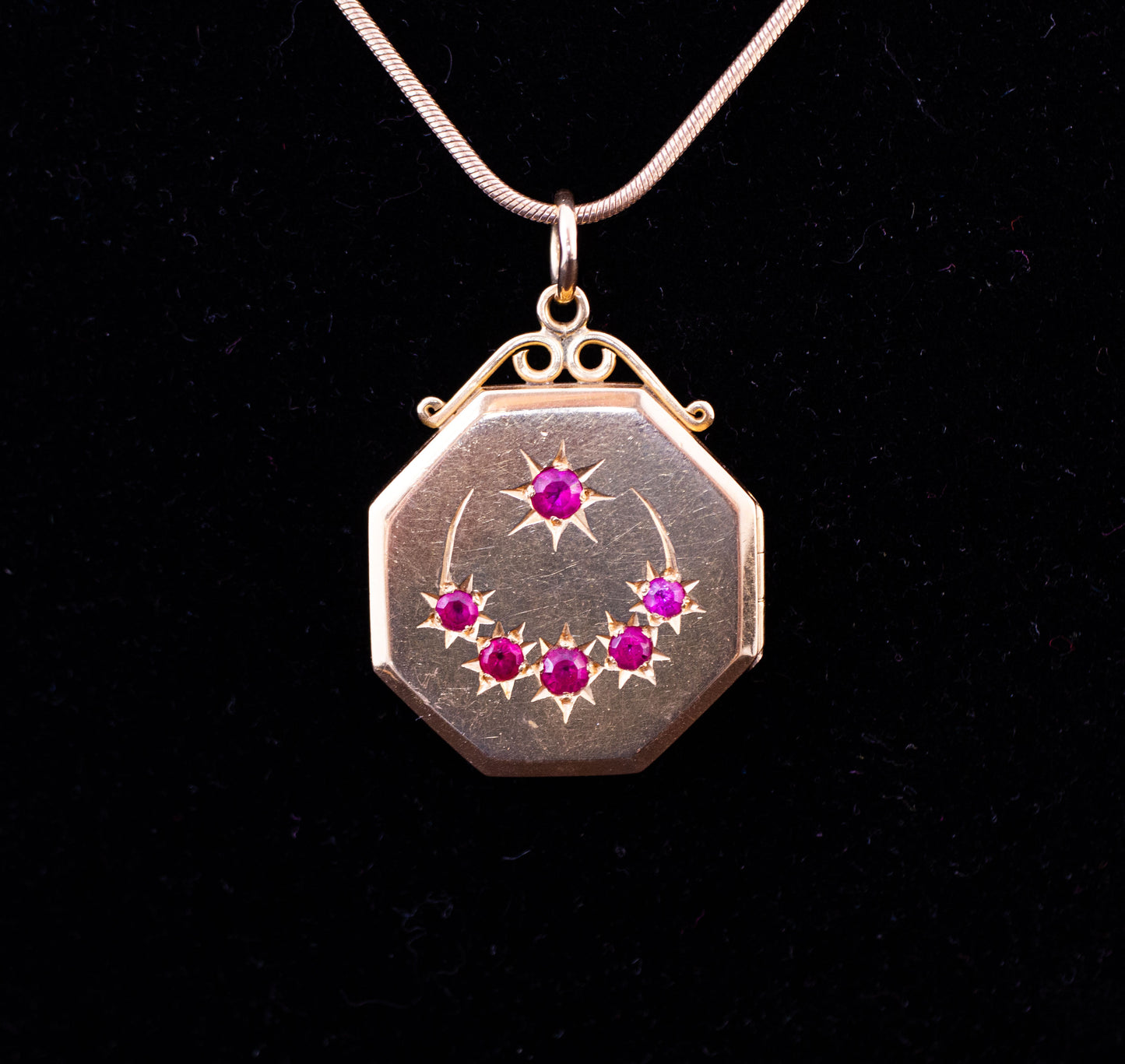 Ruby Locket Necklace