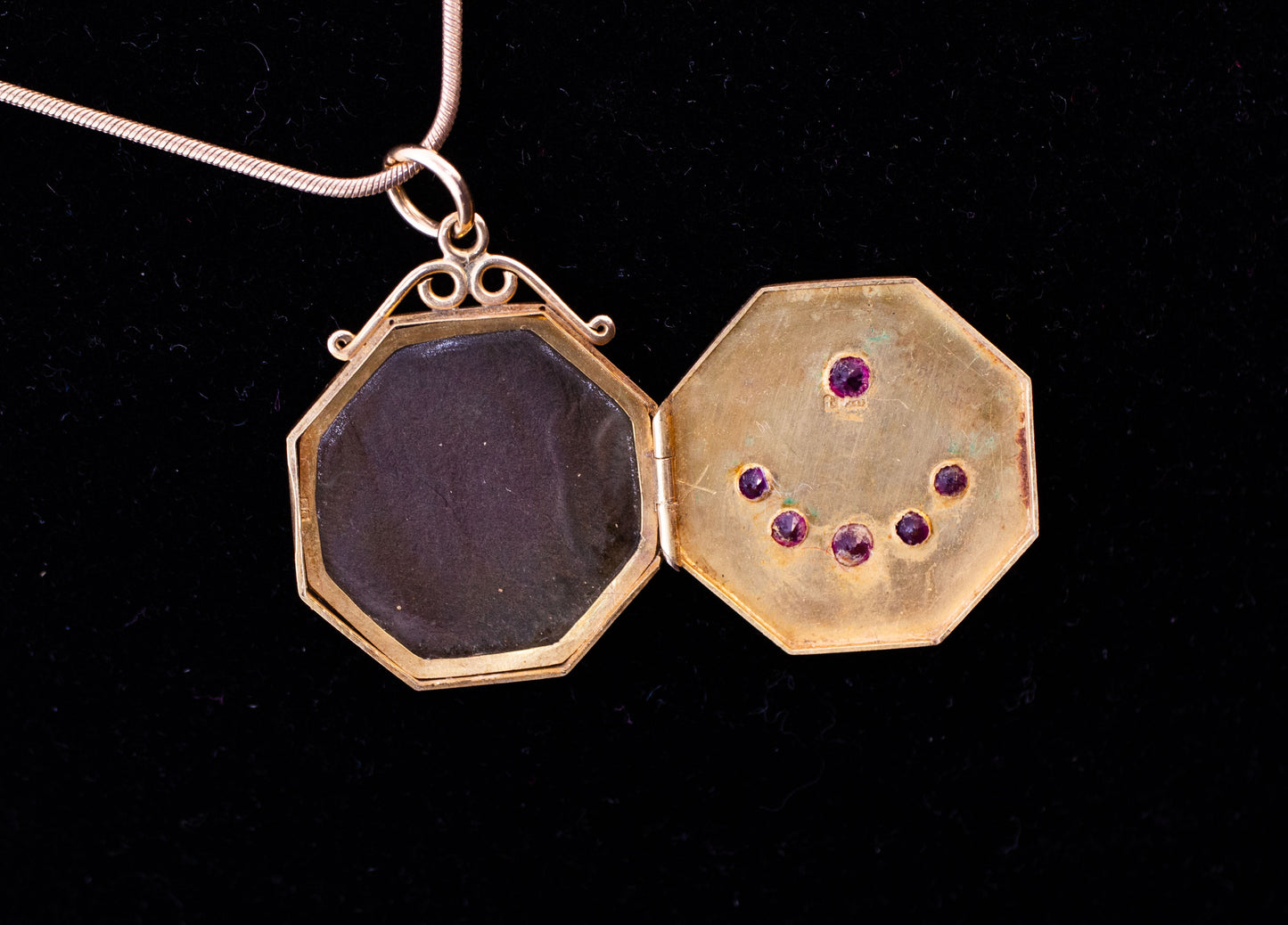 Ruby Locket Necklace