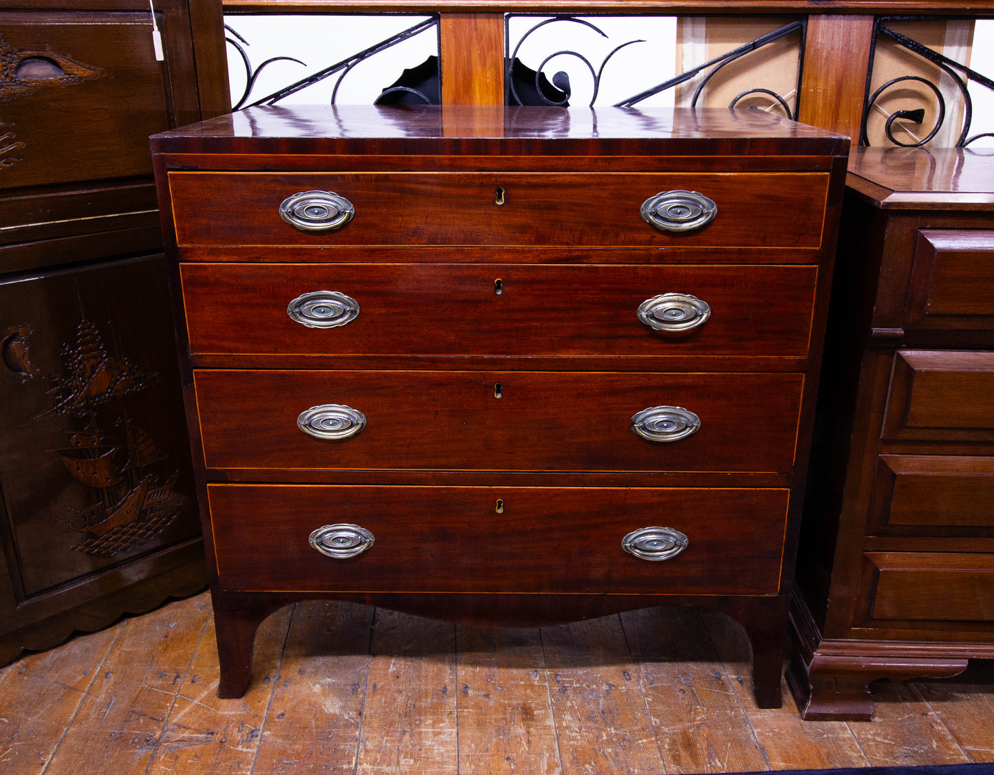 Inlaid Mahogany Chest