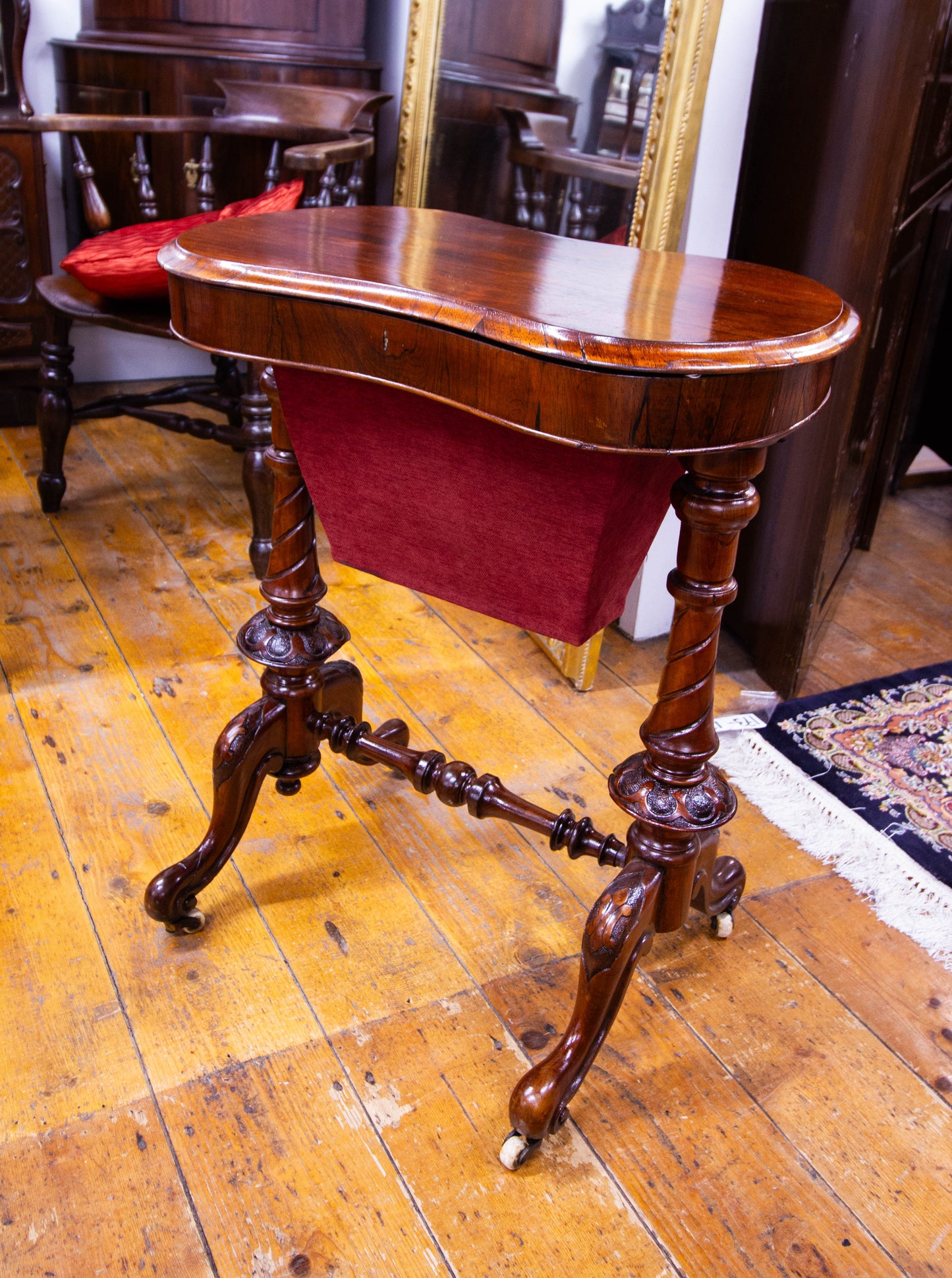 Rosewood Sewing Table