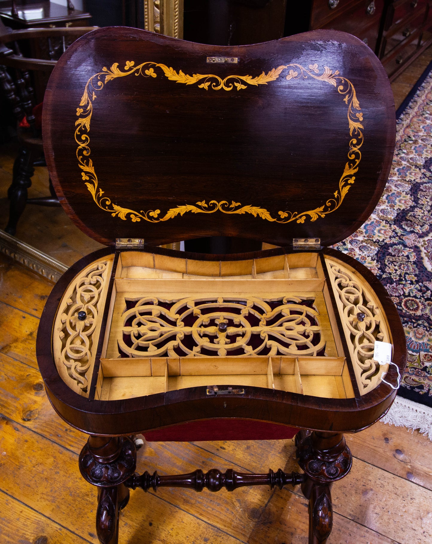 Rosewood Sewing Table