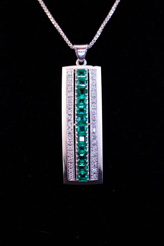 Emerald Pendant Necklace