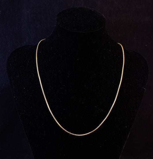 Gold Box Link Necklace