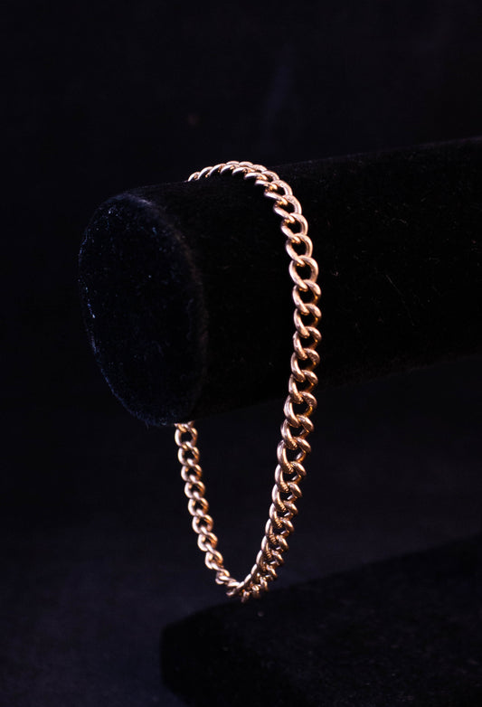 Gold Curb Link Bracelet