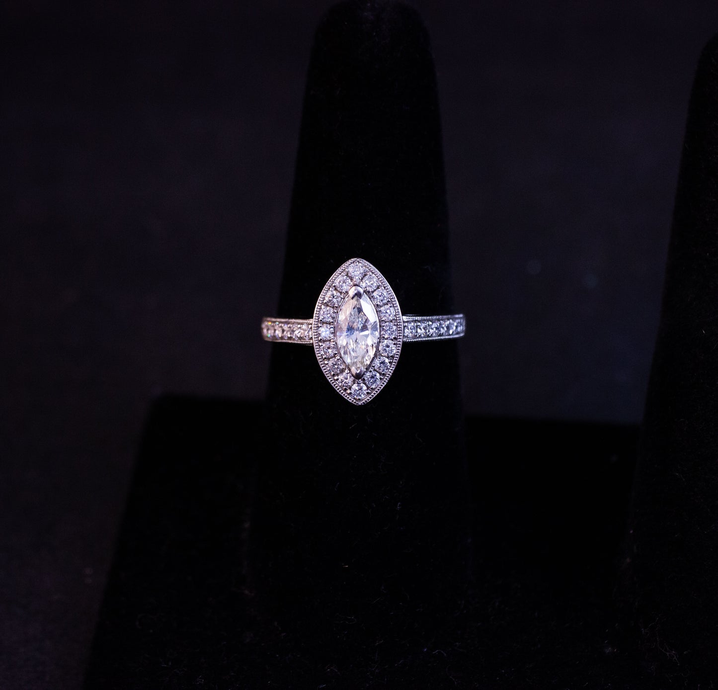 Marquise Diamond Cluster Ring