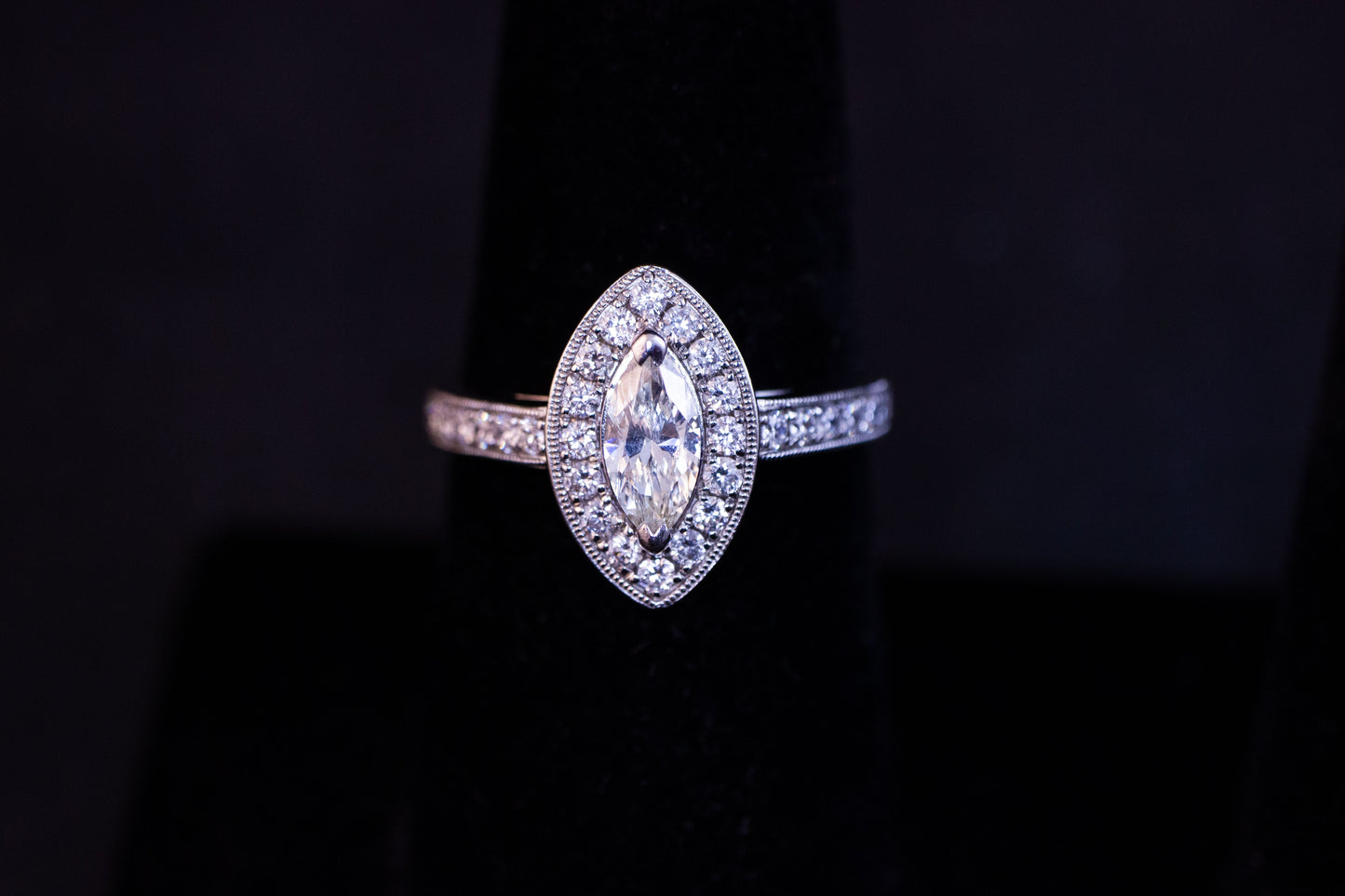 Marquise Diamond Cluster Ring