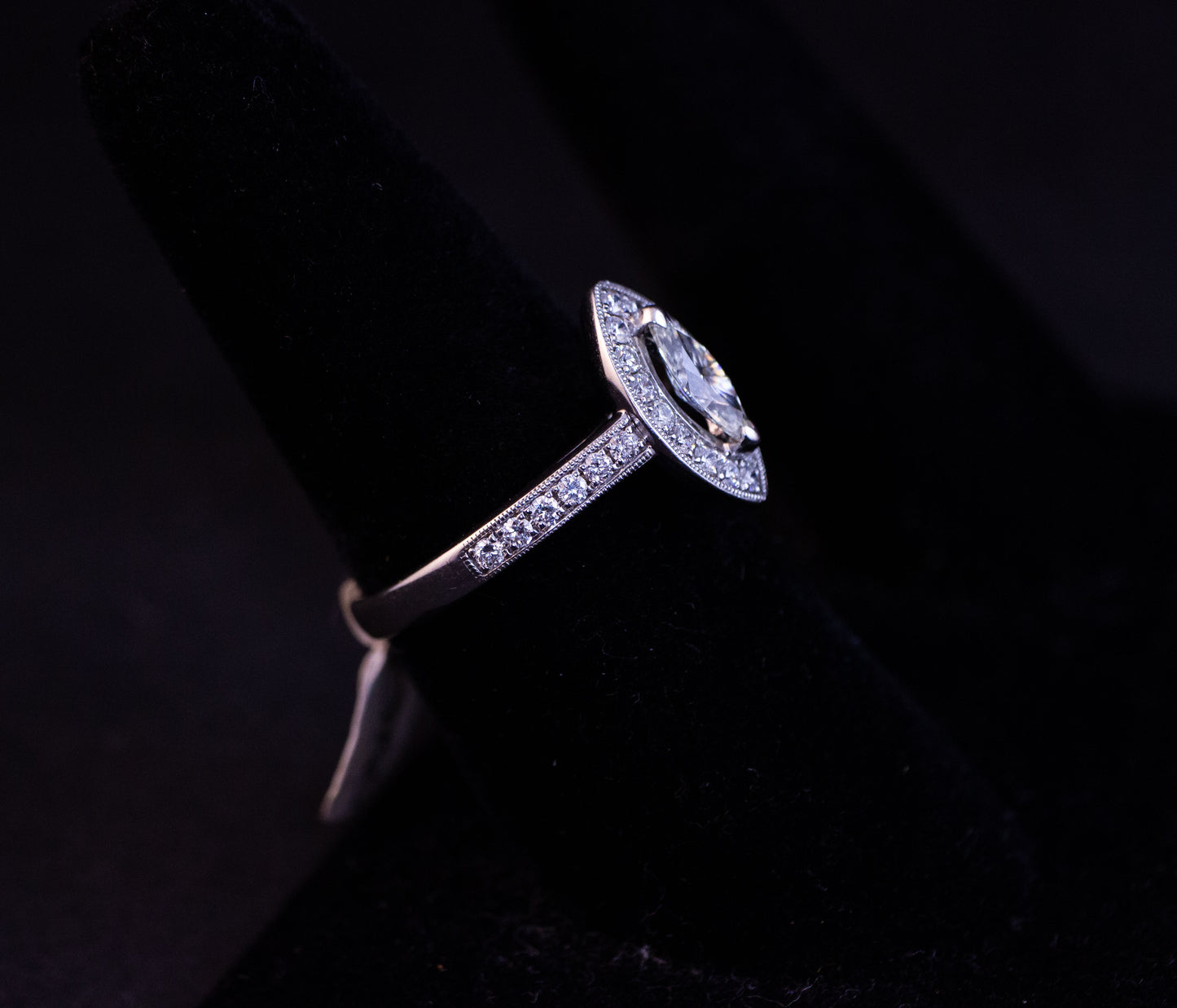 Marquise Diamond Cluster Ring