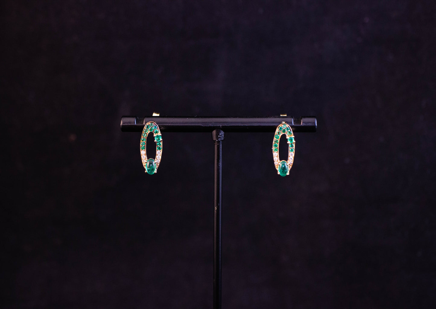 Diamond and Emerald Earrings