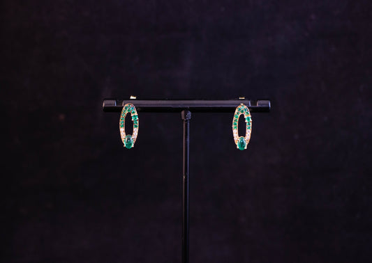 Diamond and Emerald Earrings