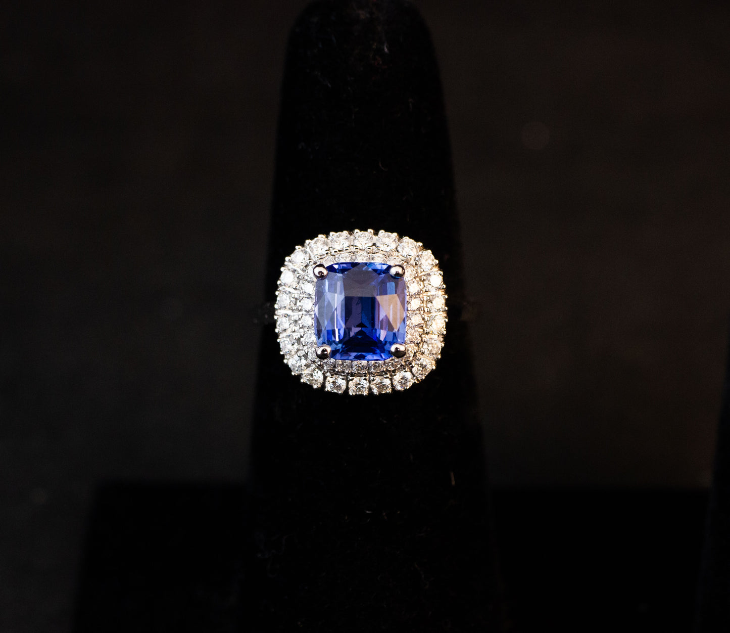Sapphire Cluster Ring