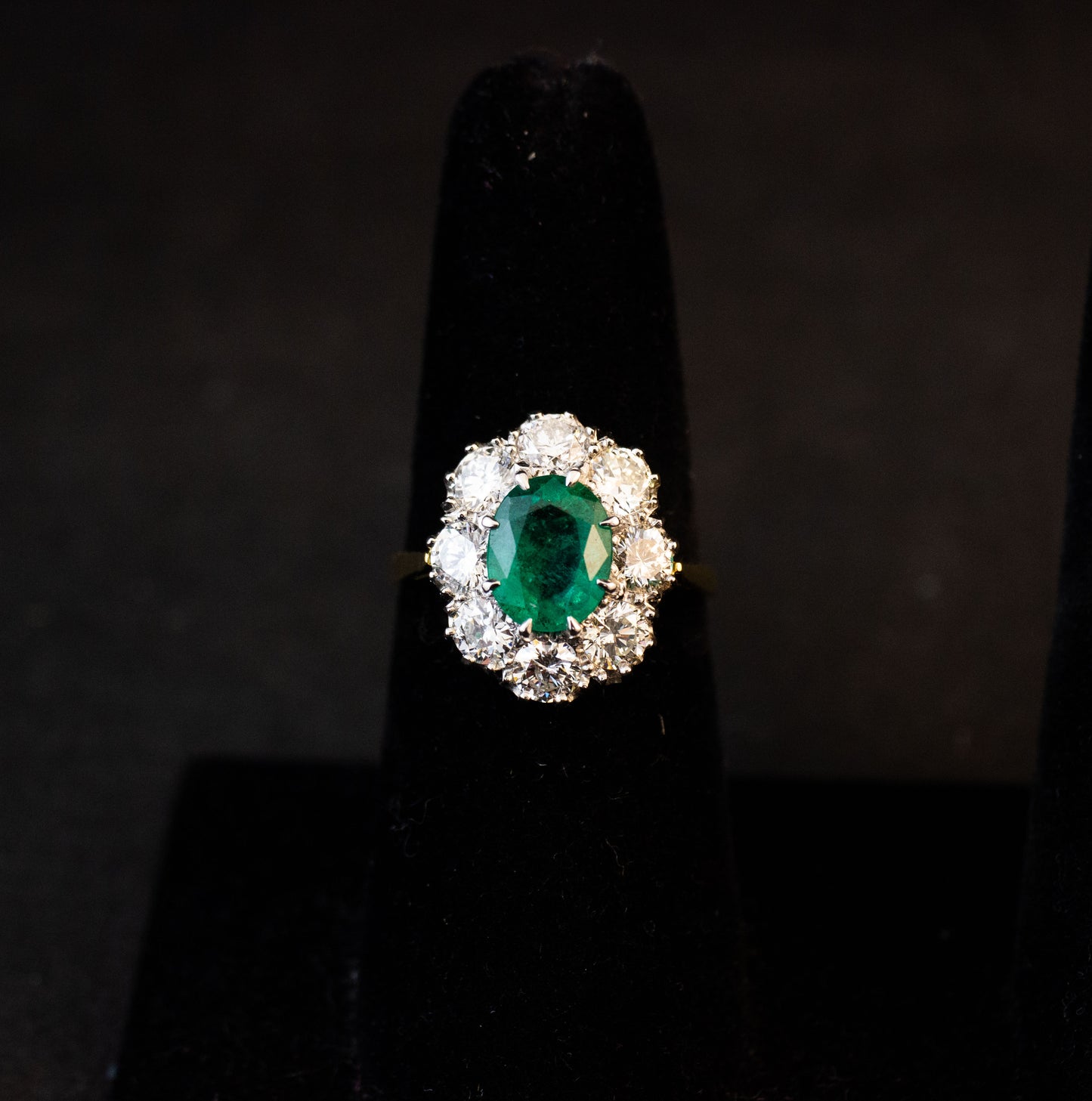 Emerald Cluster Ring