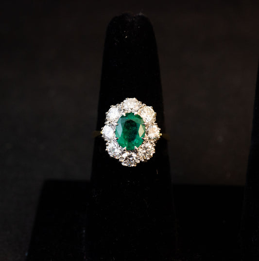 Emerald Cluster Ring