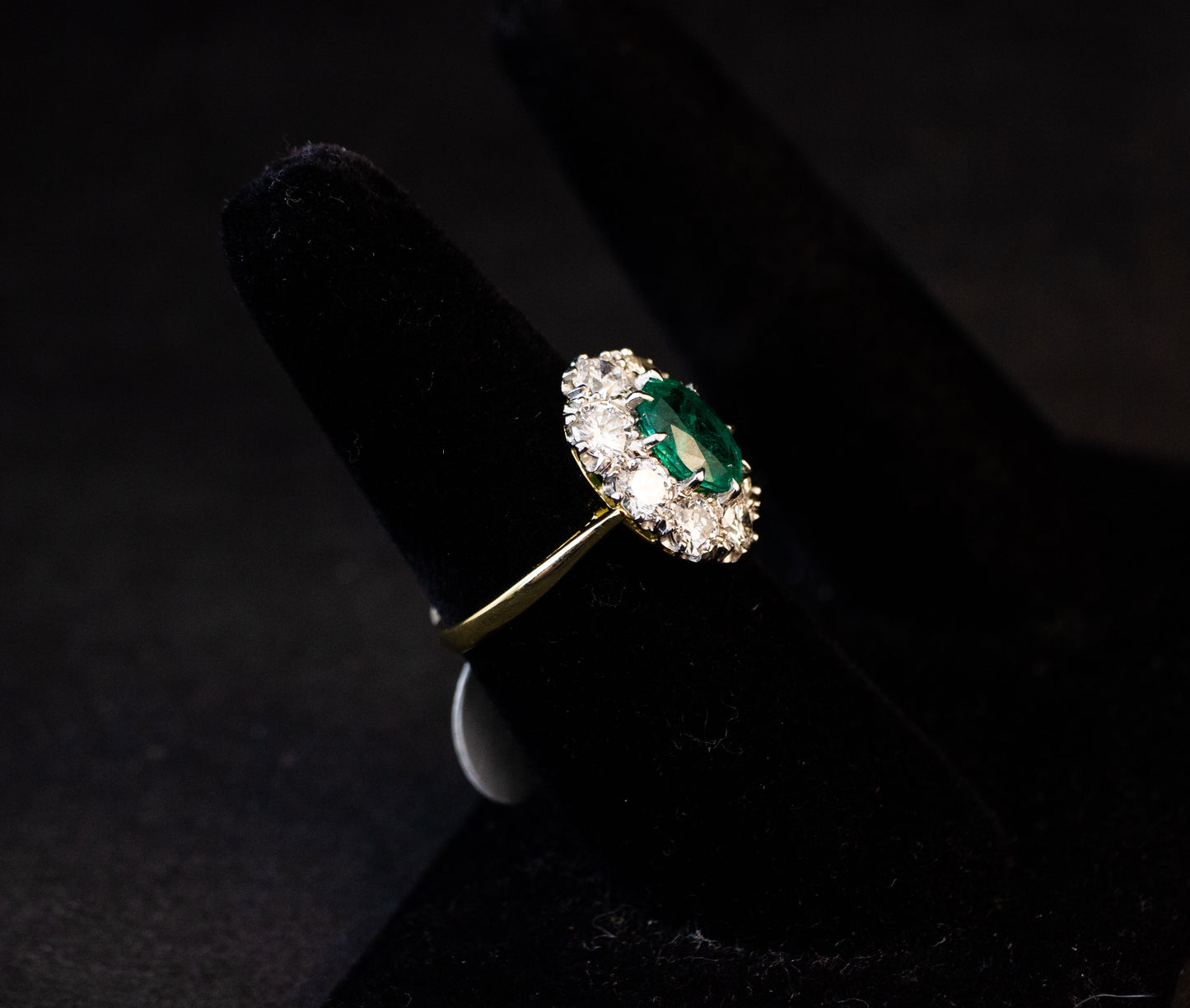Emerald Cluster Ring