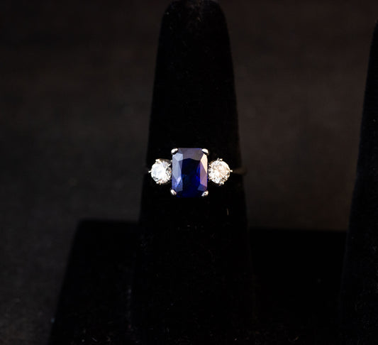 Sapphire and Diamond Ring