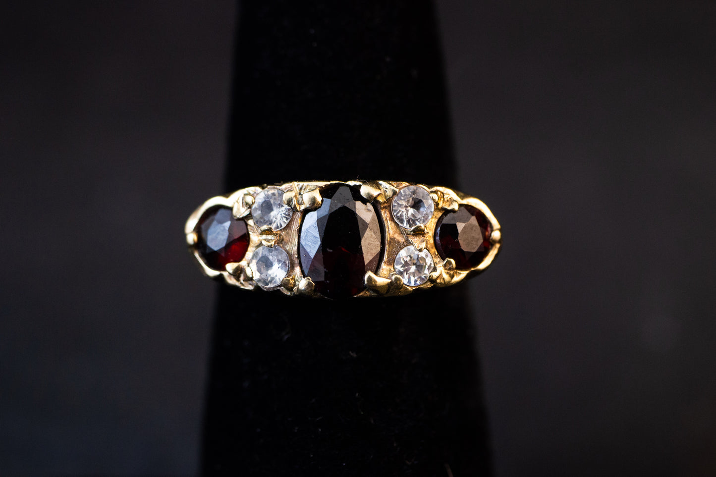 Garnet Diamond Ring