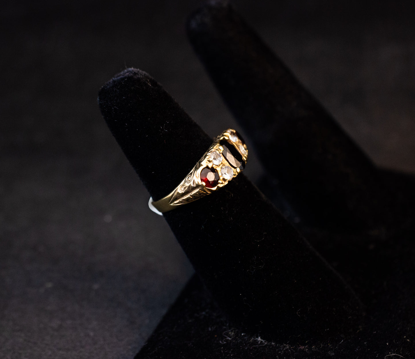 Garnet Diamond Ring
