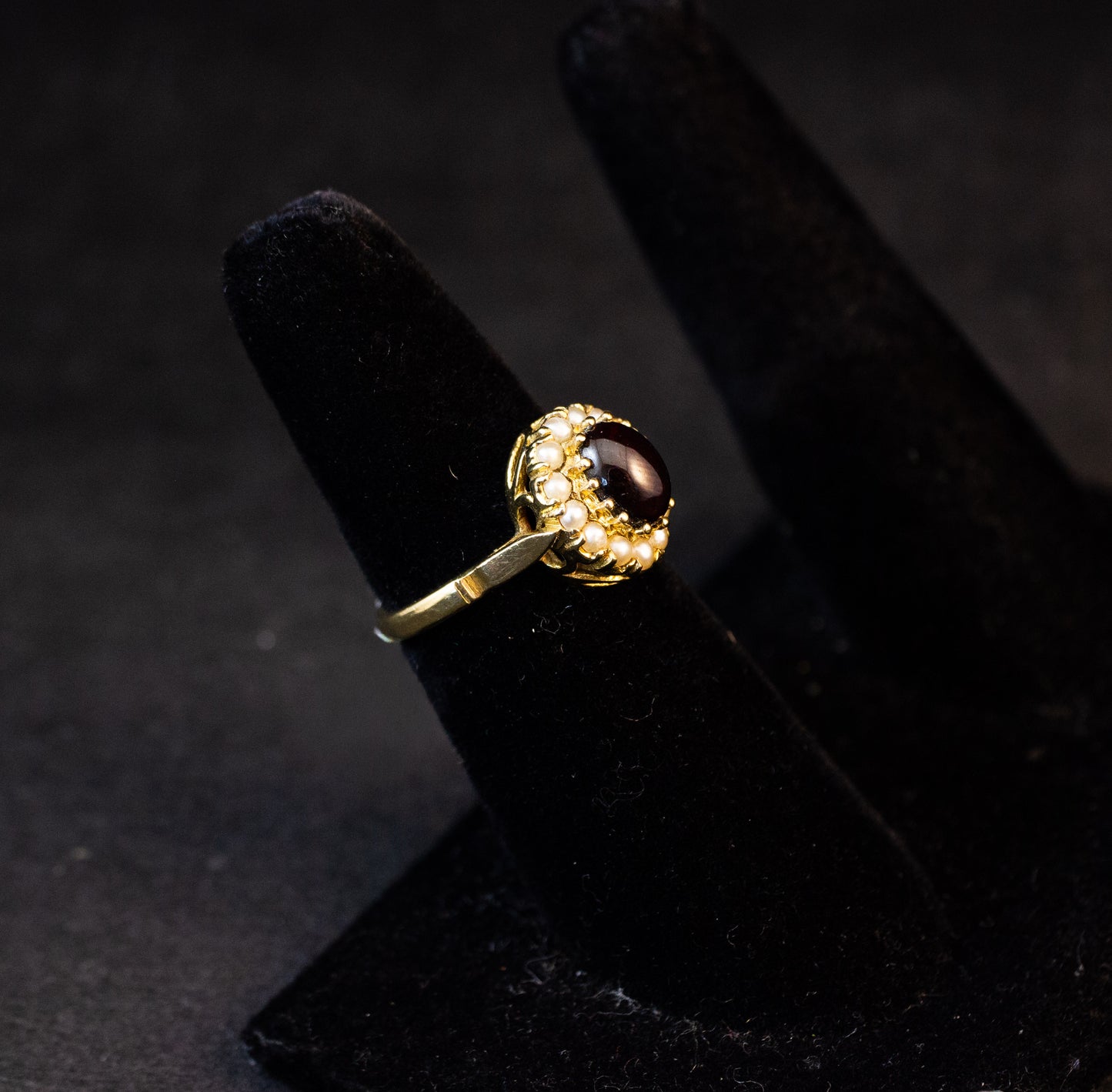 Garnet Pearl Ring
