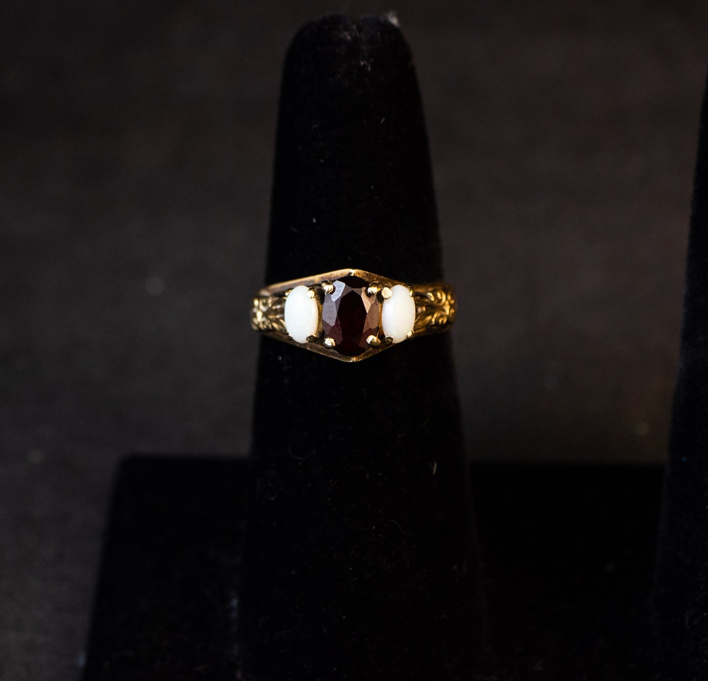 Garnet Opal Ring