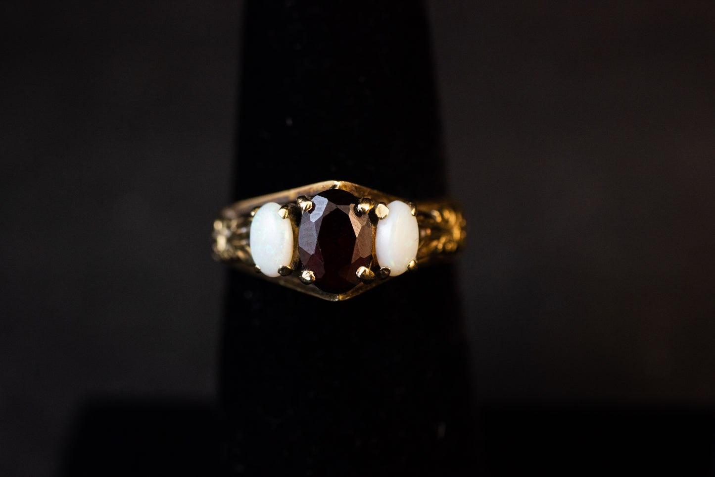 Garnet Opal Ring