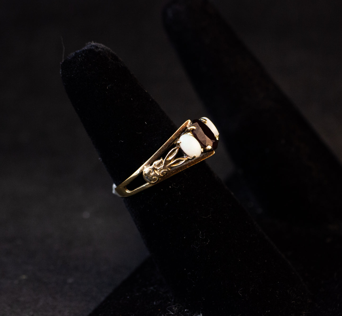 Garnet Opal Ring
