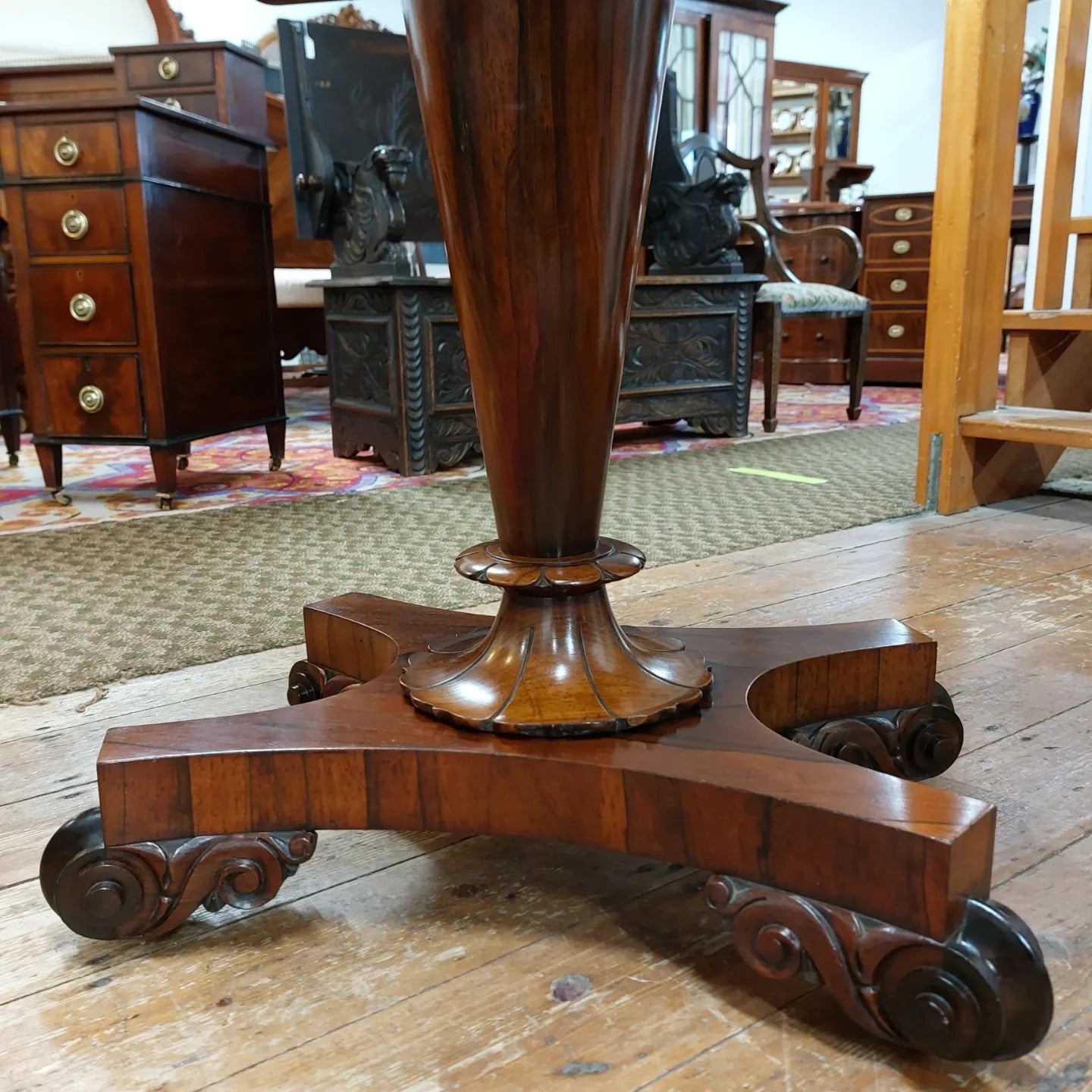 Foldover Rosewood Console or Games Table