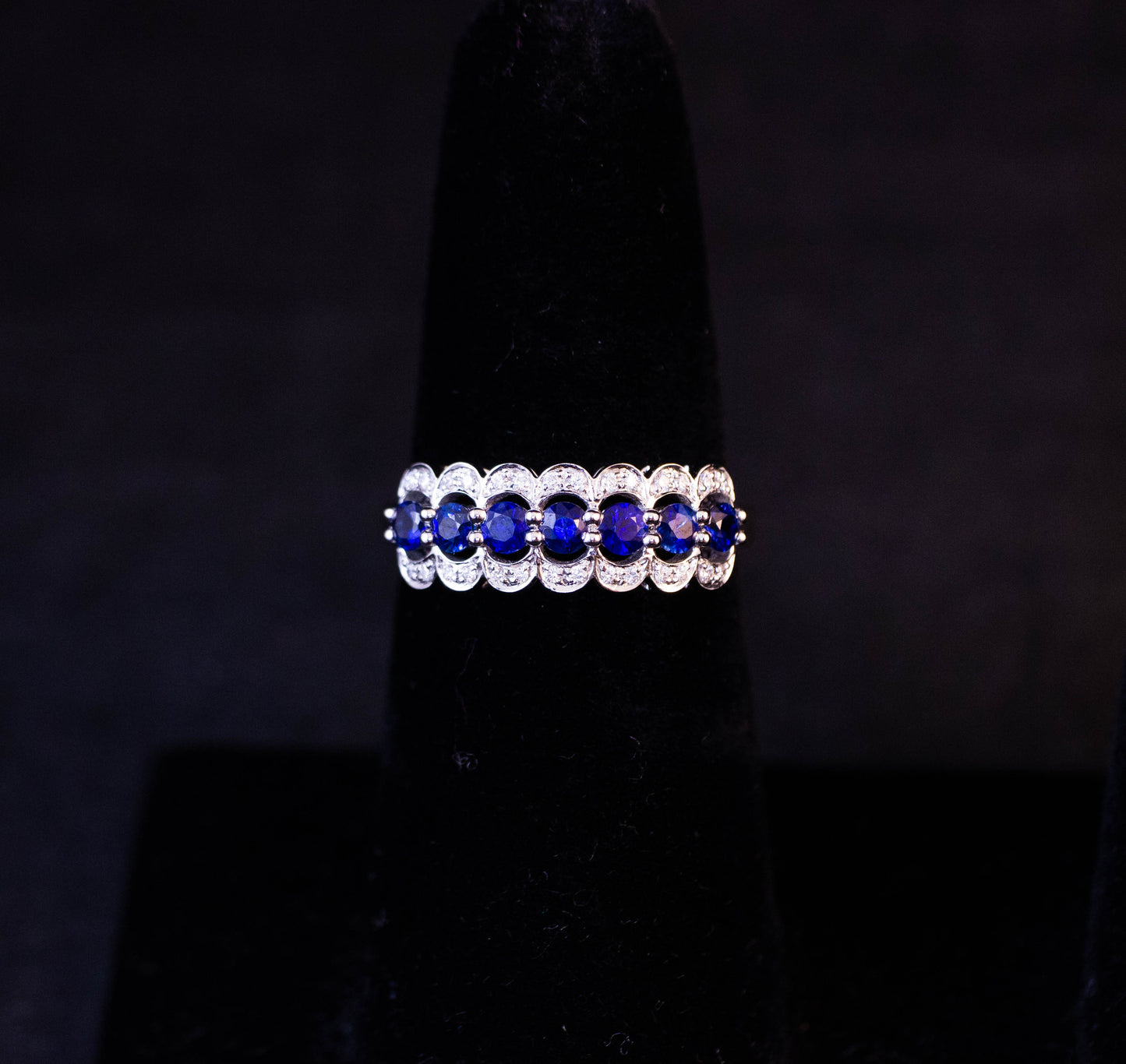 Sapphire Halo Ring