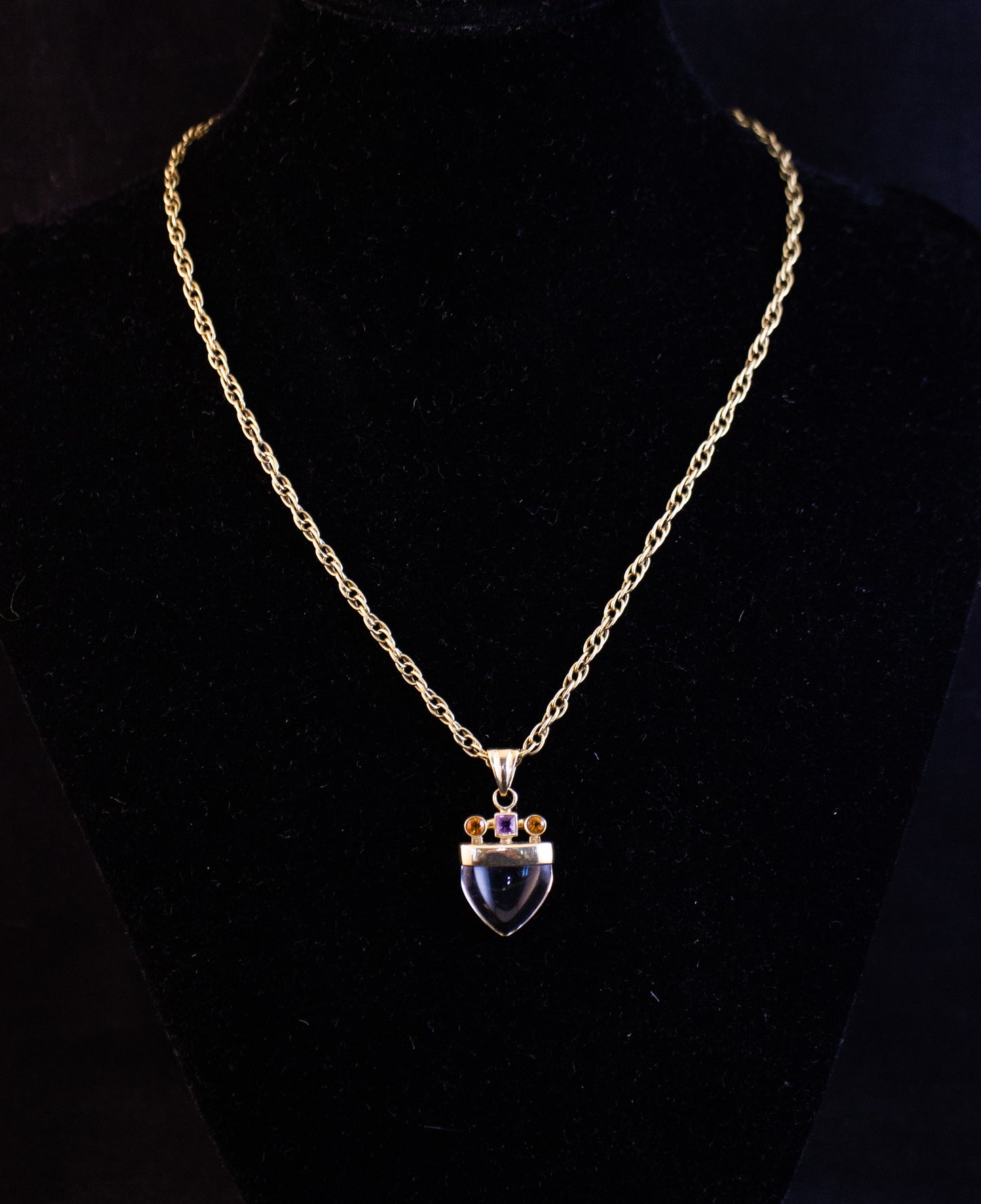 9k Rock Crystal Necklace